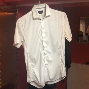 White short sleeve branded shirt